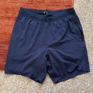 Ten Thousand Men’s Lined Running Session Shorts Navy Size Small